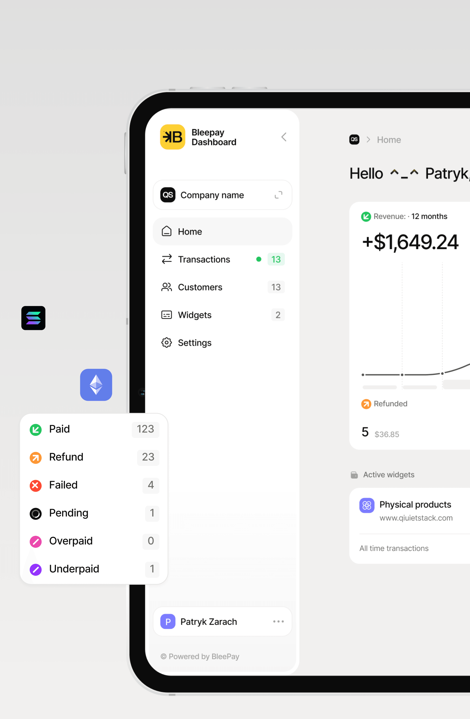 Bleepay Dashboard
