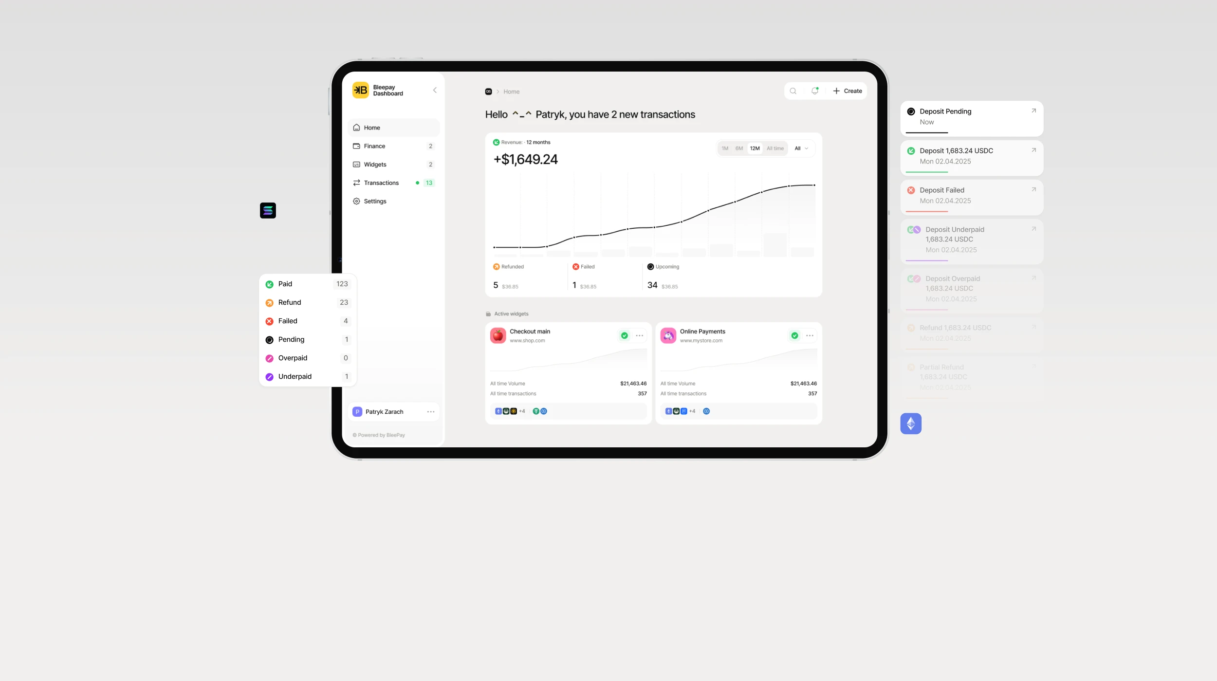 Bleepay Dashboard