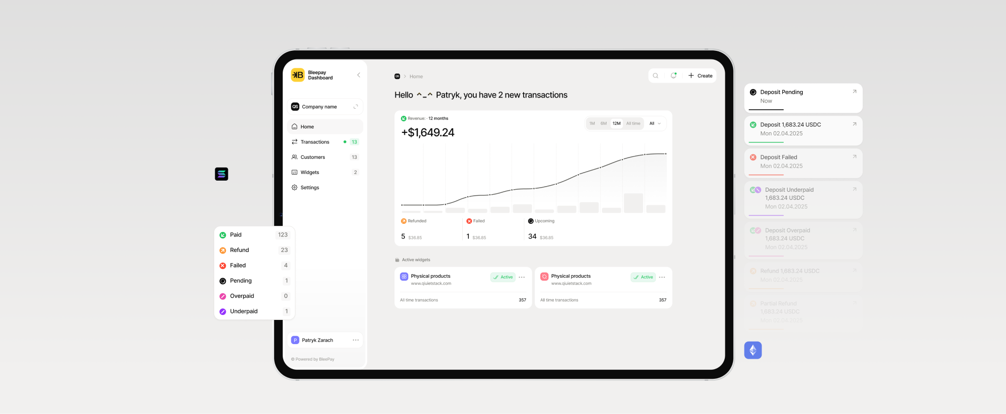 Bleepay Dashboard